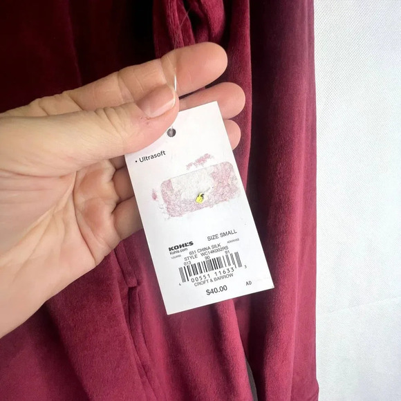 Croft & Barrow NWT The Lush Velour Jacket Size Small - Picture 10 of 11